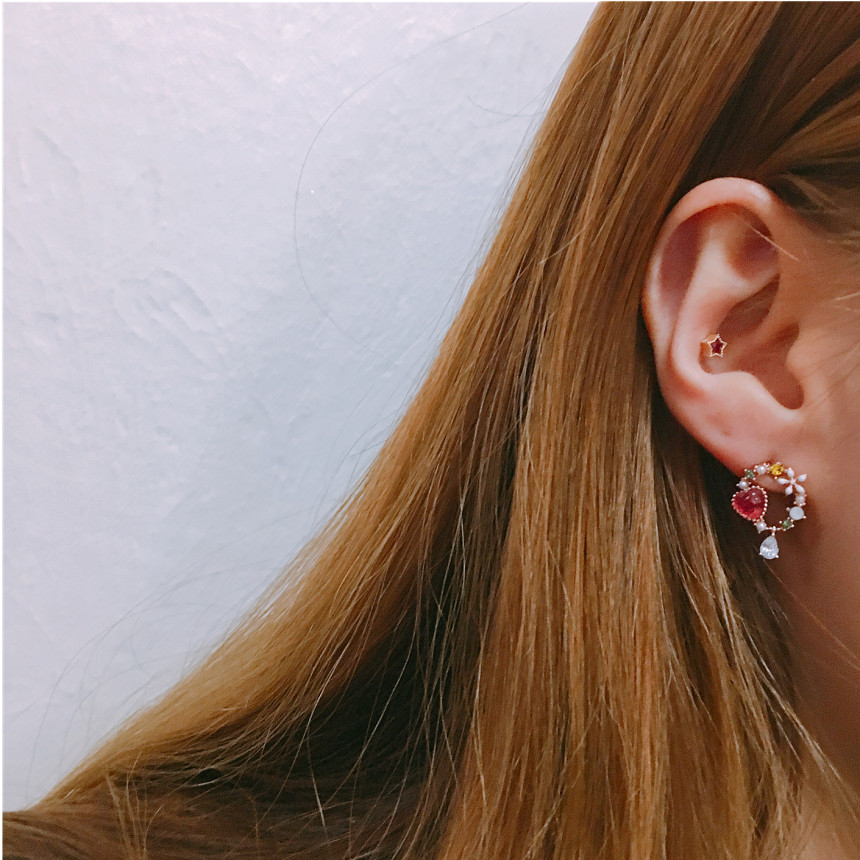 <b><p>Luce Heart Lse Pl Round Erings 2color LKJ1081</p></b><b><p>ルーチェ ハートジャンミソクラウンドピアス 2色 LKJ1081 魅力的な 女性が好きなギフト</p></b><br /><br /><p align='center'>