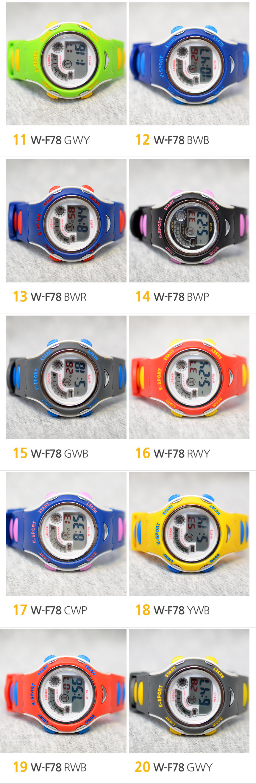 <b><p>2018 restock ♥ 3 atmosphe Werproof Elementary</p></b><b><p>2018年 再入荷 ♥ 3気圧 防水 小学生 電子 腕時計 では、F78 24種類</p></b><br /><br /><p align='center'>