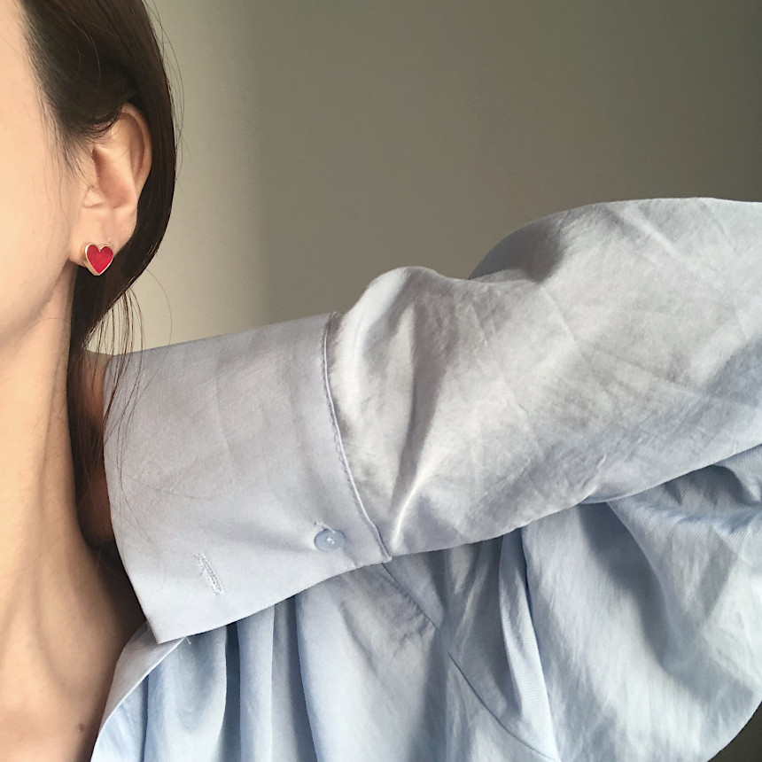 <b><p>Forever heart ring Bold sil Pl drop Unbalanced</p></b><b><p>フォーエバー ハート イヤリング ボールド シル パロップ アンバランス ハンドメイド</p></b><br /><br /><p align='center'>