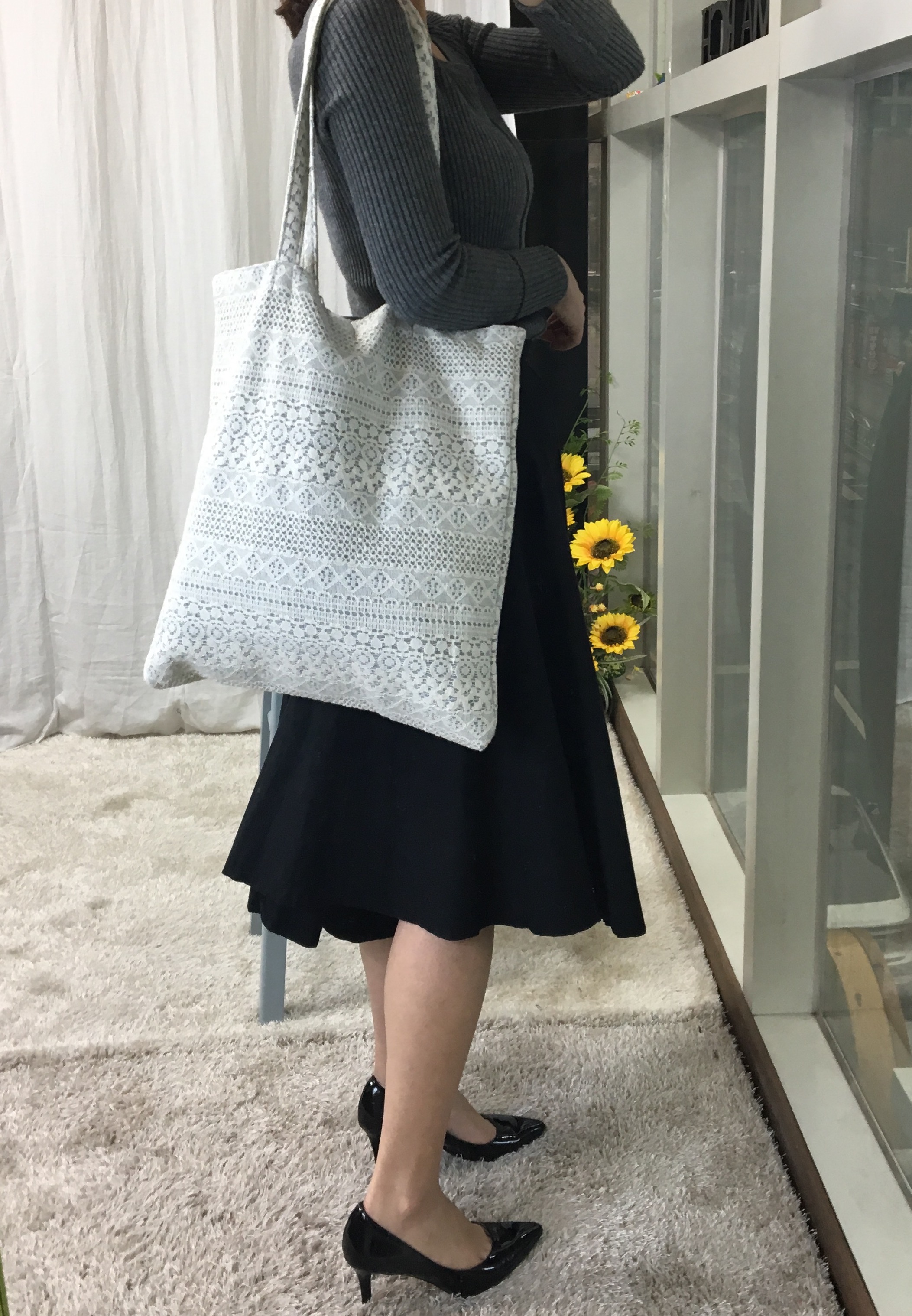 <b><p>SO MARCH Spring Race Eco Bag 3l Light Shoulder</p></b><b><p>SO MARCH春レースエコバッグ3col軽量バッグショルダーバッグ感性 레이스에코백</p></b><br /><br /><p align='center'>