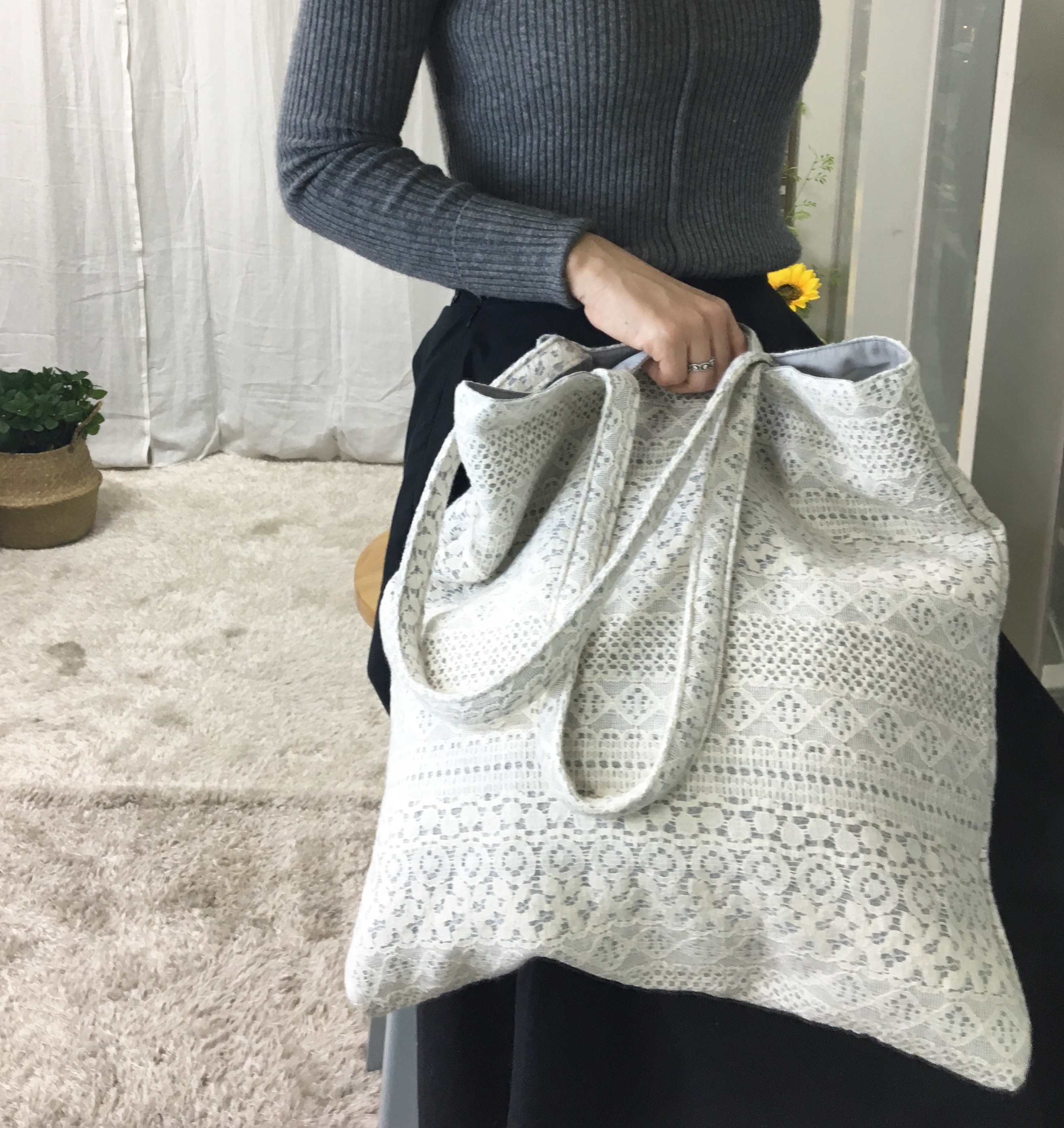 <b><p>SO MARCH Spring Race Eco Bag 3l Light Shoulder</p></b><b><p>SO MARCH春レースエコバッグ3col軽量バッグショルダーバッグ感性 레이스에코백</p></b><br /><br /><p align='center'>