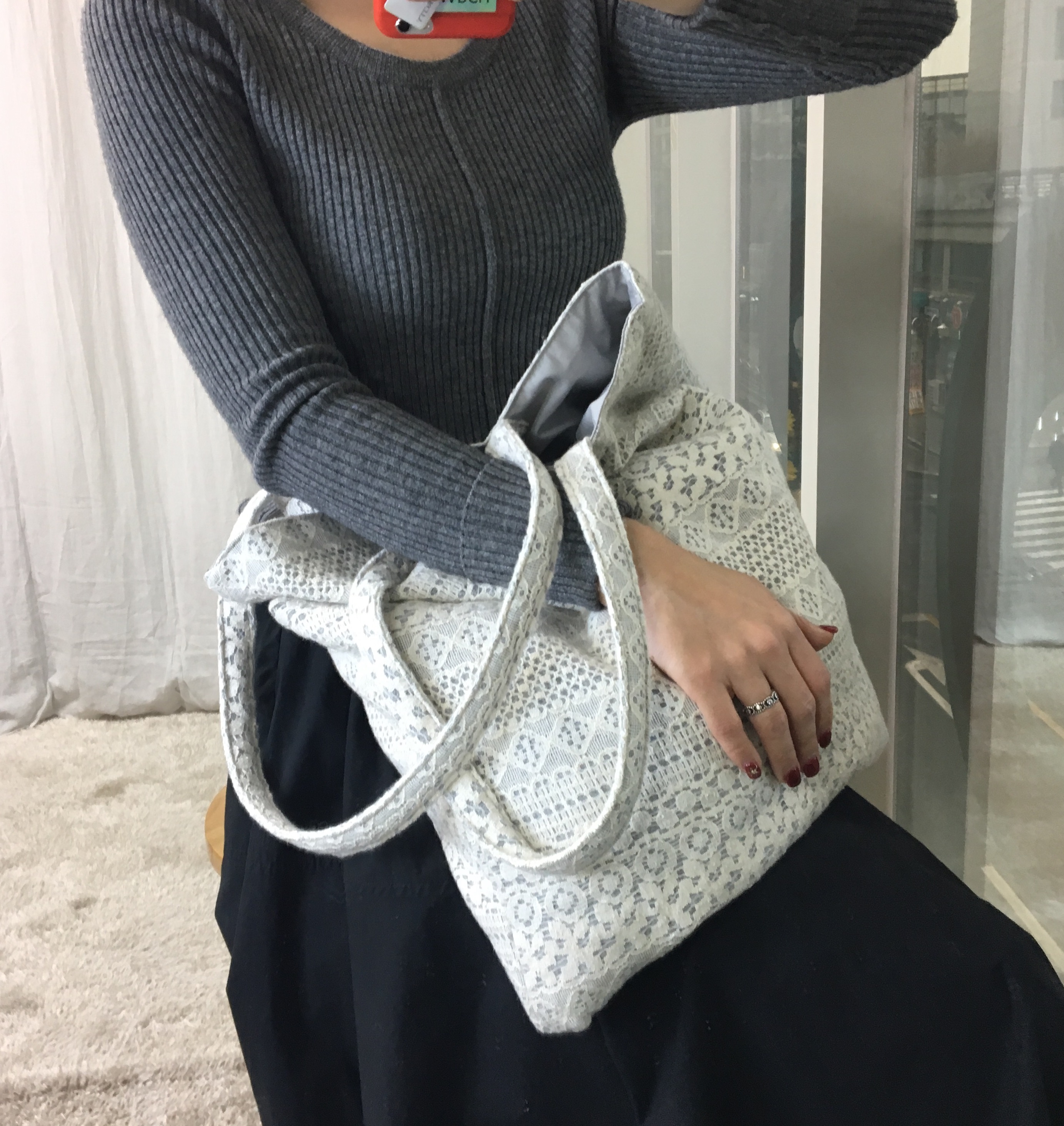 <b><p>SO MARCH Spring Race Eco Bag 3l Light Shoulder</p></b><b><p>SO MARCH春レースエコバッグ3col軽量バッグショルダーバッグ感性 레이스에코백</p></b><br /><br /><p align='center'>