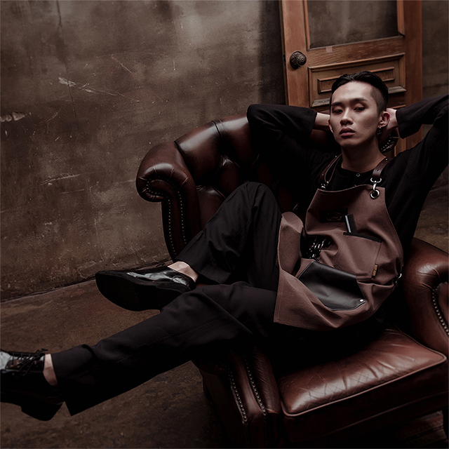 칸데오레더 하이드 코코 공방 미용실 카페 미용사 바리스타 앞치마 가죽 꽃집 앞치마