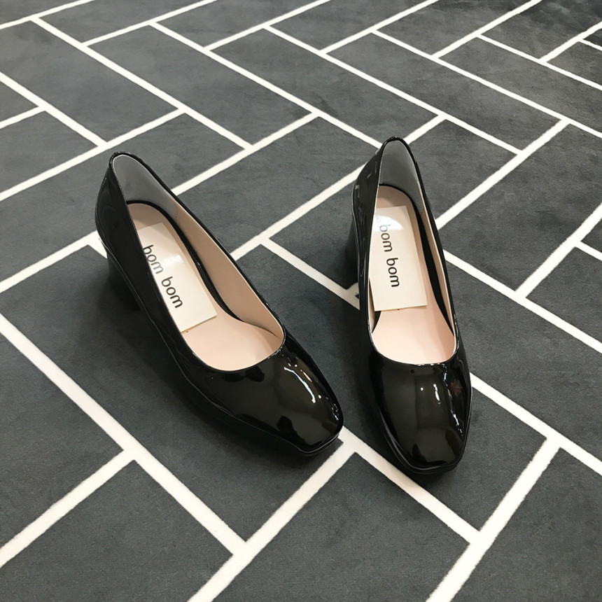 <b><p>Mourning Korean Rnd nose Middle heel pump</p></b><b><p>無排 韓国語 円形の鼻 ミドルヒール パンプス 靴 きれいな 簡単スタイル シル</p></b><br /><br /><p align='center'>