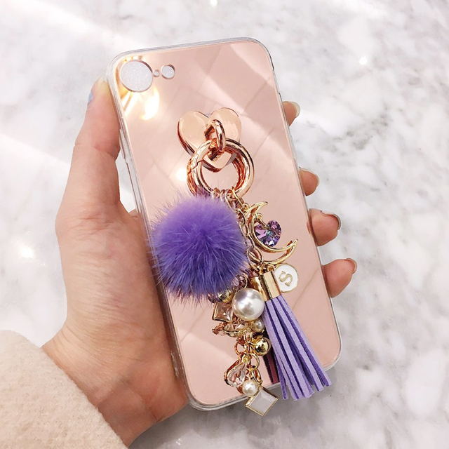 <b><p>Galaxy Note Pom foam Initi Keyring Tassel</p></b><b><p>ギャラクシーノート8ポンポンがイニシャルキーリングタッセルケースiPhone 8のガールフレンドの贈</p></b><br /><br /><p align='center'>