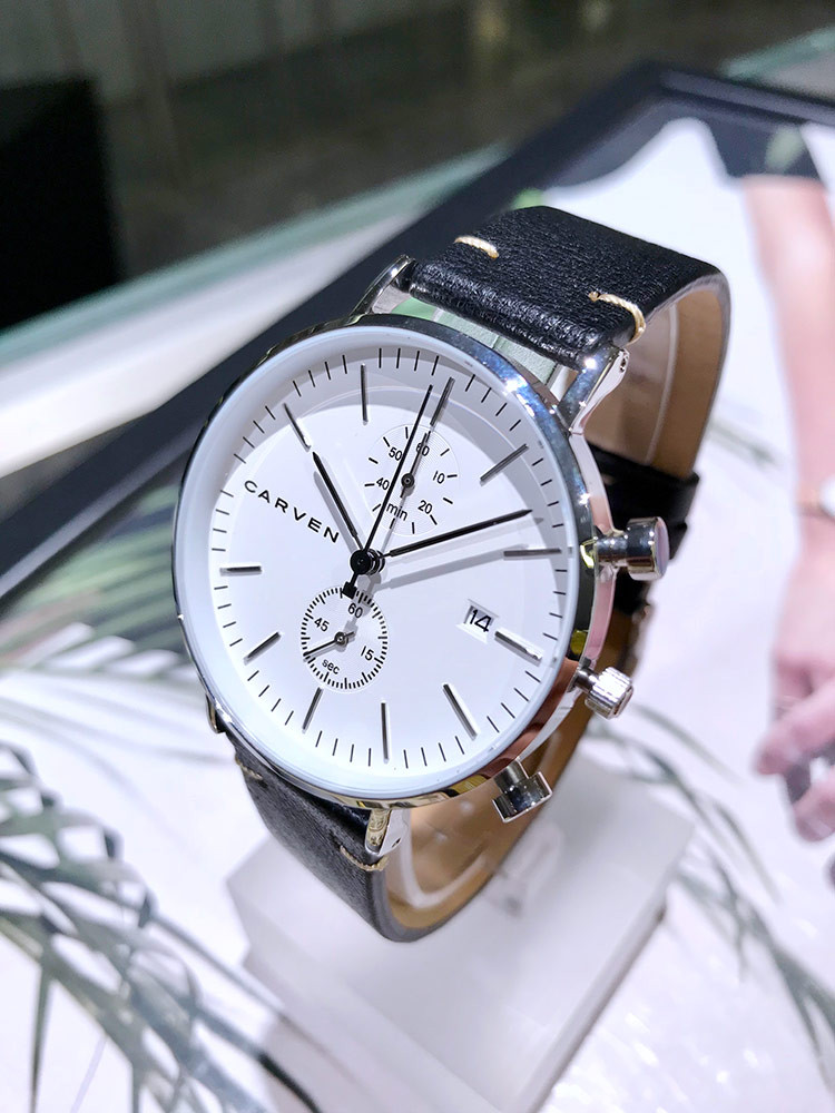 <b><p>Carvin CHRONO METER CV601-WH 18SV Men's</p></b><b><p>カルバン クロノ METER CV601-WH 18SV メンズ時計 洗練されたスタイル</p></b><br /><br /><p align='center'>