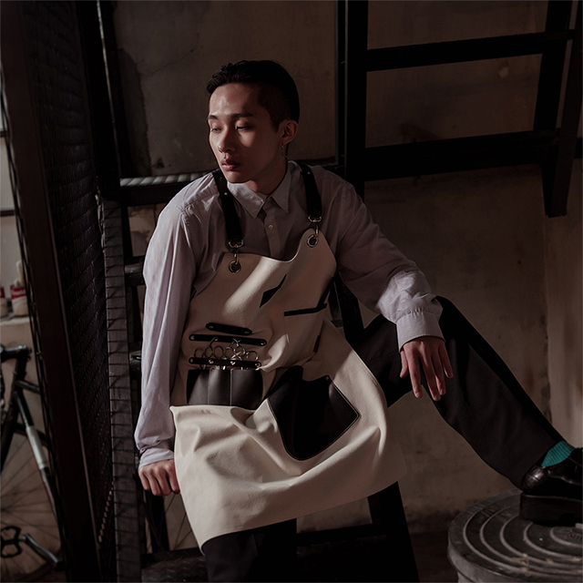 칸데오레더 하이드 쿠앤크 공방 미용실 카페 미용사 바리스타 앞치마 가죽 꽃집 앞치마