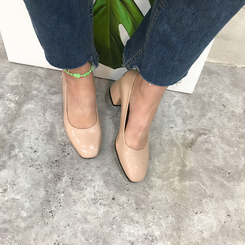 <b><p>Mourning Korean Rnd nose Middle heel pump</p></b><b><p>無排 韓国語 円形の鼻 ミドルヒール パンプス 靴 きれいな 簡単スタイル シル</p></b><br /><br /><p align='center'>