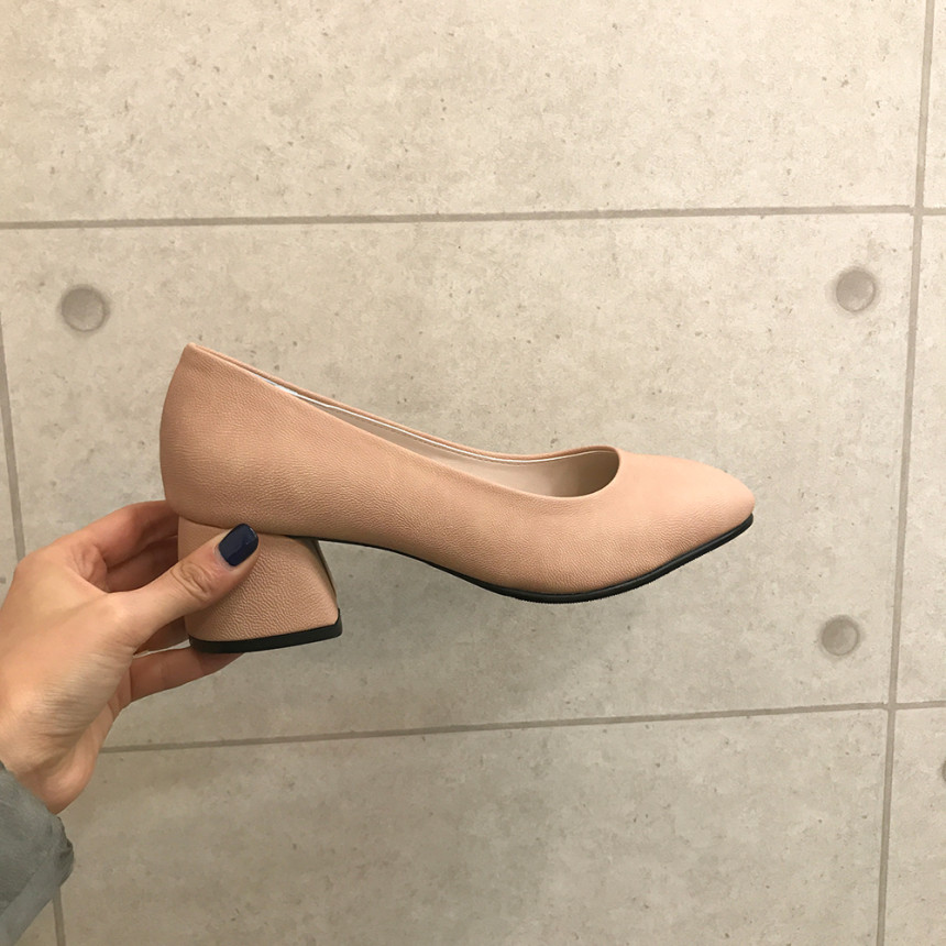 <b><p>Mourning Korean Rnd nose Middle heel pump</p></b><b><p>無排 韓国語 円形の鼻 ミドルヒール パンプス 靴 きれいな 簡単スタイル シル</p></b><br /><br /><p align='center'>