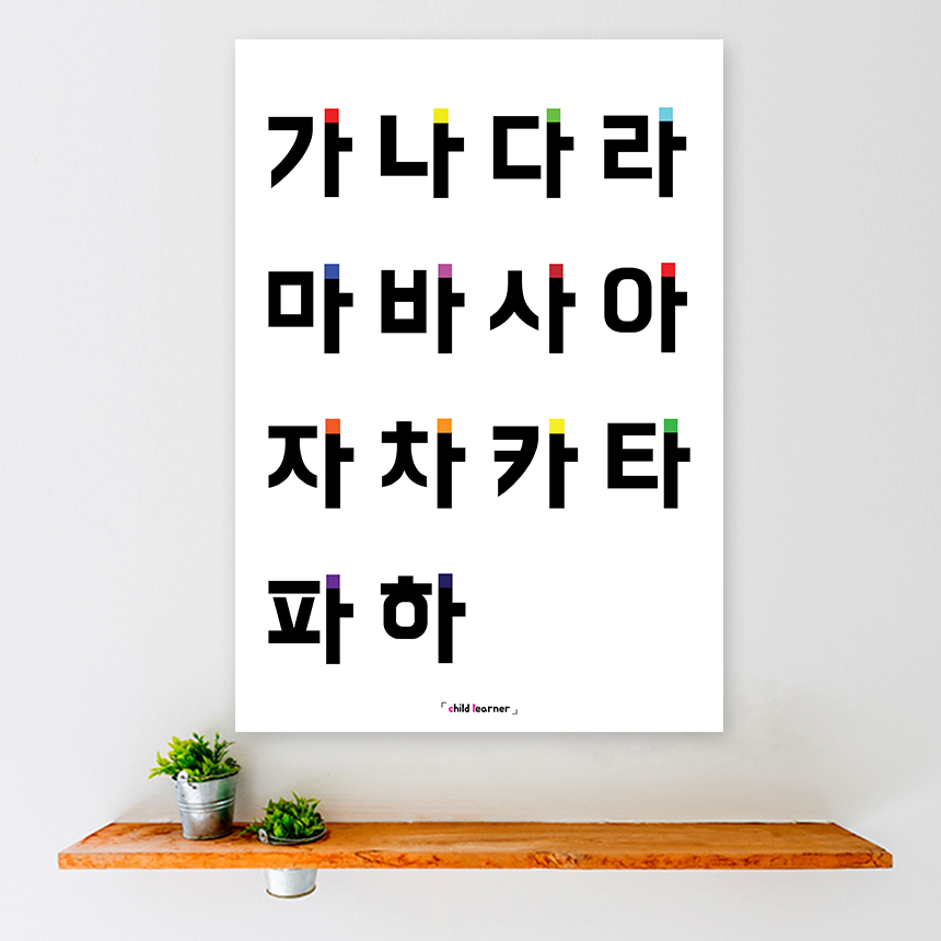 아기벽보 한글포스터 숫자 알파벳 공부 유아 학습 방수포스터 A3 소형 세트 - 상세 이미지 3