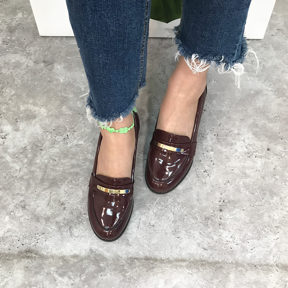 <b><p>Mourning Korean enamel Gold Height loafers</p></b><b><p>無排 韓国語 エナメル 金工 身長 ローファー かわいいスタイル 女性カジュアル</p></b><br /><br /><p align='center'>