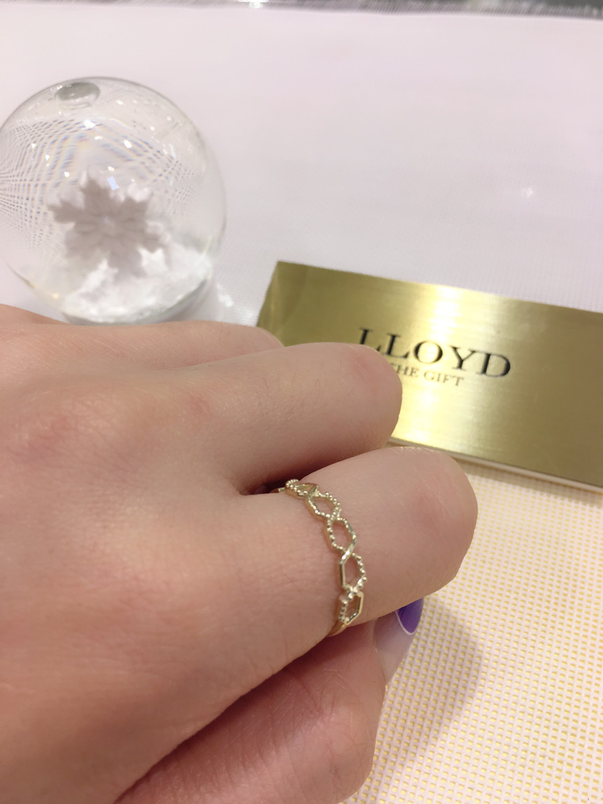 <b><p>Lloyd You and I square Gold ring LRT18004T</p></b><b><p>ロイド 君は そして 私 スクエア ゴールド リング LRT18004T 無難な</p></b><br /><br /><p align='center'>