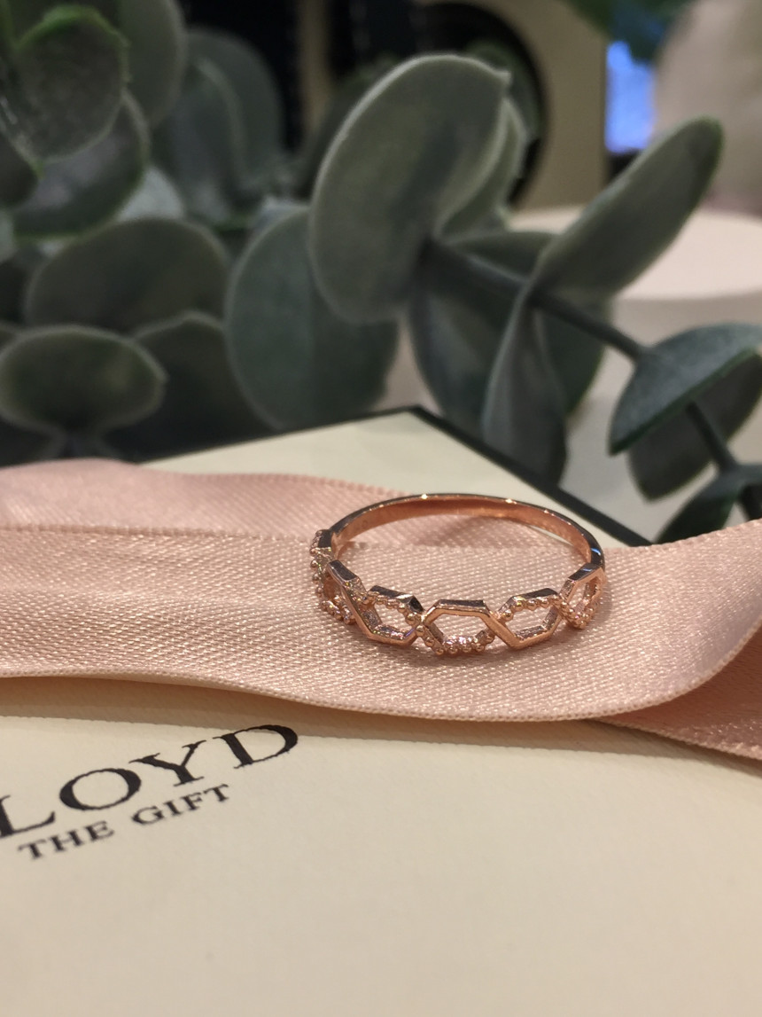 <b><p>Lloyd Hexag ring LRT18004 female 30s 14K</p></b><b><p>ロイド 六角リング LRT18004 女性 30代 14K 10k ローズゴールド</p></b><br /><br /><p align='center'>