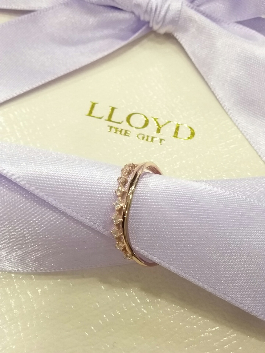 <b><p>Lloyd You and I wave Gold ring LRT18008T</p></b><b><p>ロイド 君は そして 私 ウェーブ ゴールド リング LRT18008T デイリー</p></b><br /><br /><p align='center'>