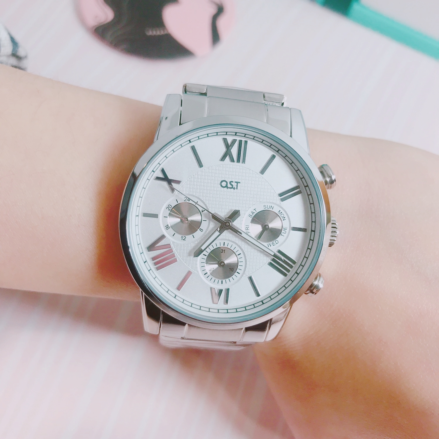 <b><p>OST Classique Couple Metal Watch lver OTC117707FSS</p></b><b><p>OSTクラスシックカップルメタル時計 シルバー OTC117707FSS 27T</p></b><br /><br /><p align='center'>