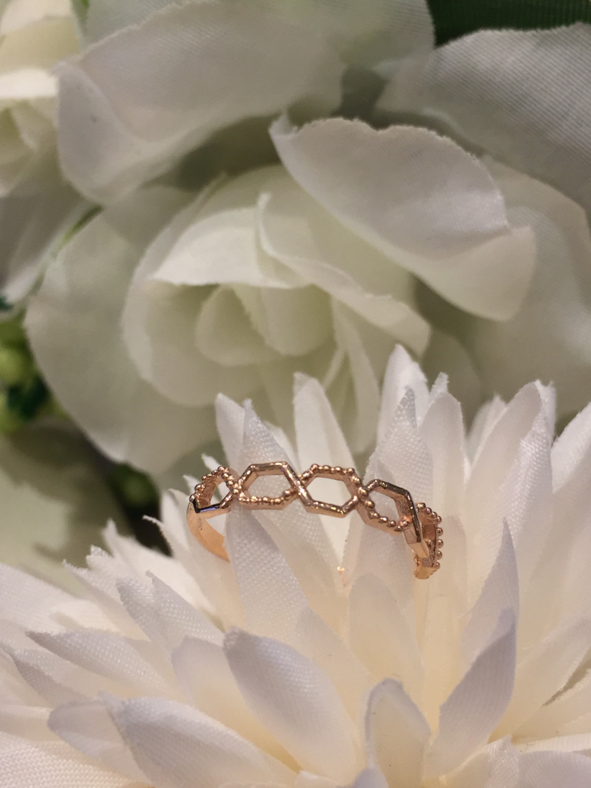 <b><p>Lloyd Hexag ring LRT18004 female 30s 14K</p></b><b><p>ロイド 六角リング LRT18004 女性 30代 14K 10k ローズゴールド</p></b><br /><br /><p align='center'>