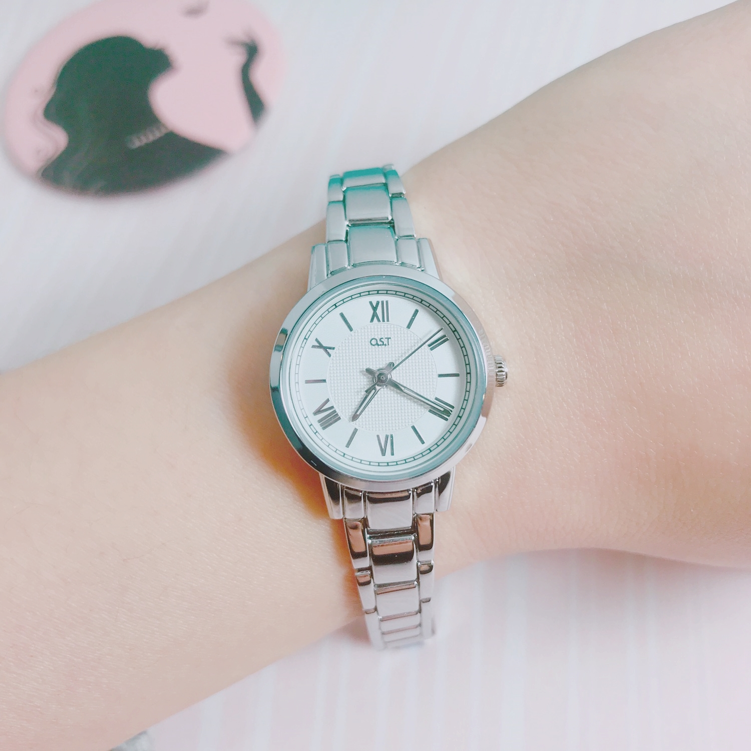 <b><p>OST Classique Couple Metal Watch lver OTC117707FSS</p></b><b><p>OSTクラスシックカップルメタル時計 シルバー OTC117707FSS 27T</p></b><br /><br /><p align='center'>