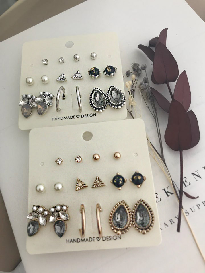 <b><p>Badgirl water drop 16 pieces set earring</p></b><b><p>バッドガール 水滴 16ピース セット イヤリング 女性 ラブリーな ブブ 無難な</p></b><br /><br /><p align='center'>