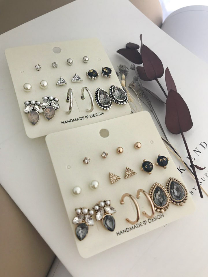 <b><p>Badgirl water drop 16 pieces set earring</p></b><b><p>バッドガール 水滴 16ピース セット イヤリング 女性 ラブリーな ブブ 無難な</p></b><br /><br /><p align='center'>