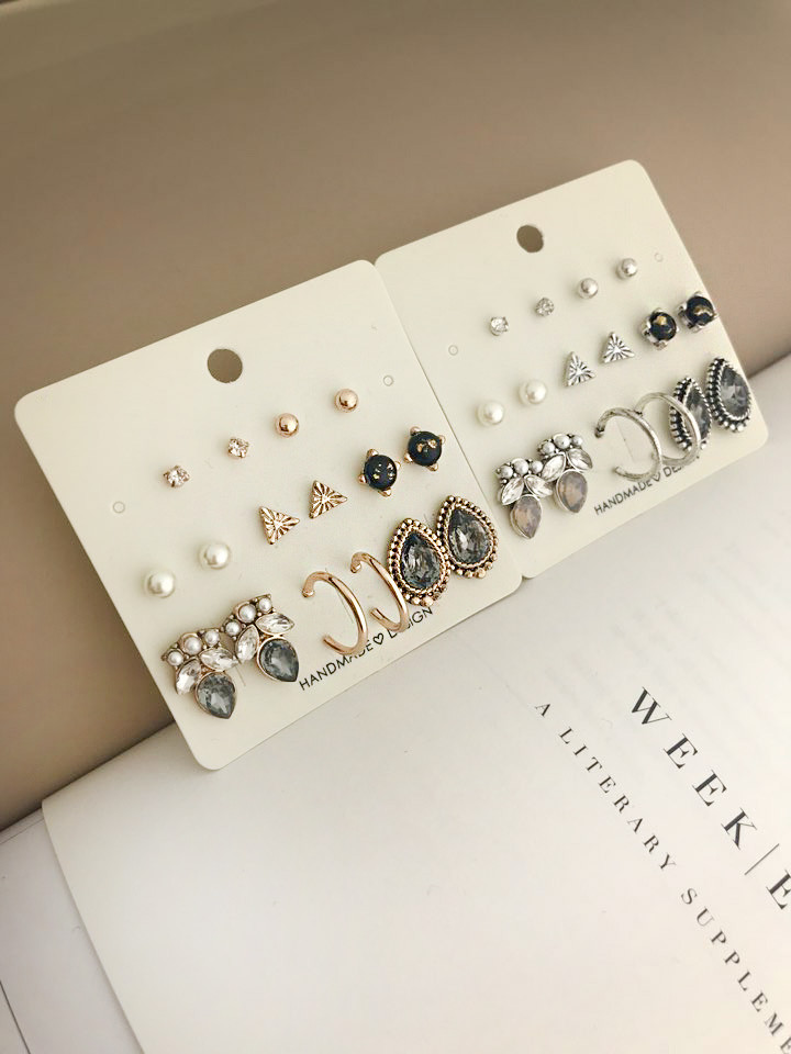 <b><p>Badgirl water drop 16 pieces set earring</p></b><b><p>バッドガール 水滴 16ピース セット イヤリング 女性 ラブリーな ブブ 無難な</p></b><br /><br /><p align='center'>