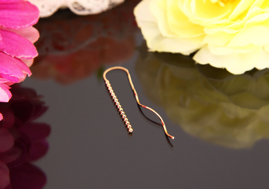 <b><p>14k rose wave Dp earring Women's gold</p></b><b><p>14k ローズ ウェーブ ドロップ イヤリング 女性の金 きれいな 整頓された K唾液</p></b><br /><br /><p align='center'>