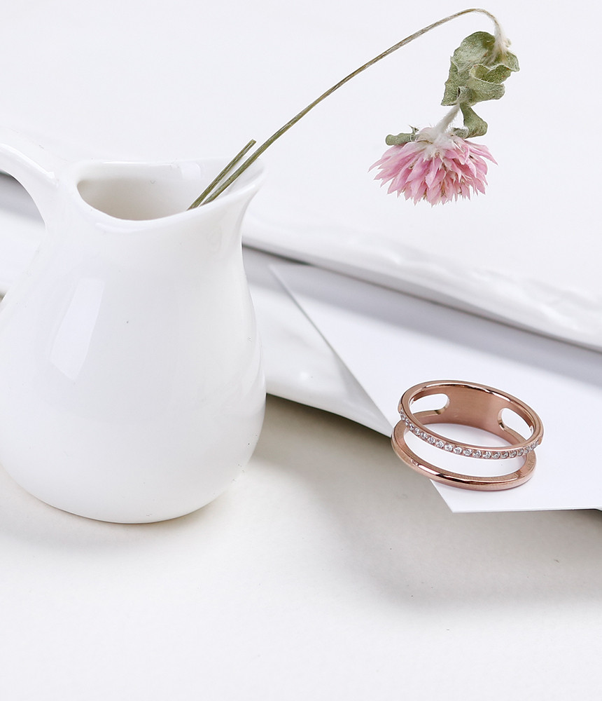 <b><p>Layered Two-line cubic Surge Steel titanium</p></b><b><p>重ね着 二行キュービック 書かれているカールスチール リング チタン デイリー スリム</p></b><br /><br /><p align='center'>