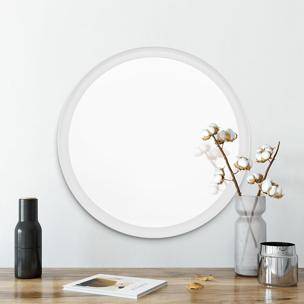 세비앙 벽걸이 원형 오포엠 온달 거울 600