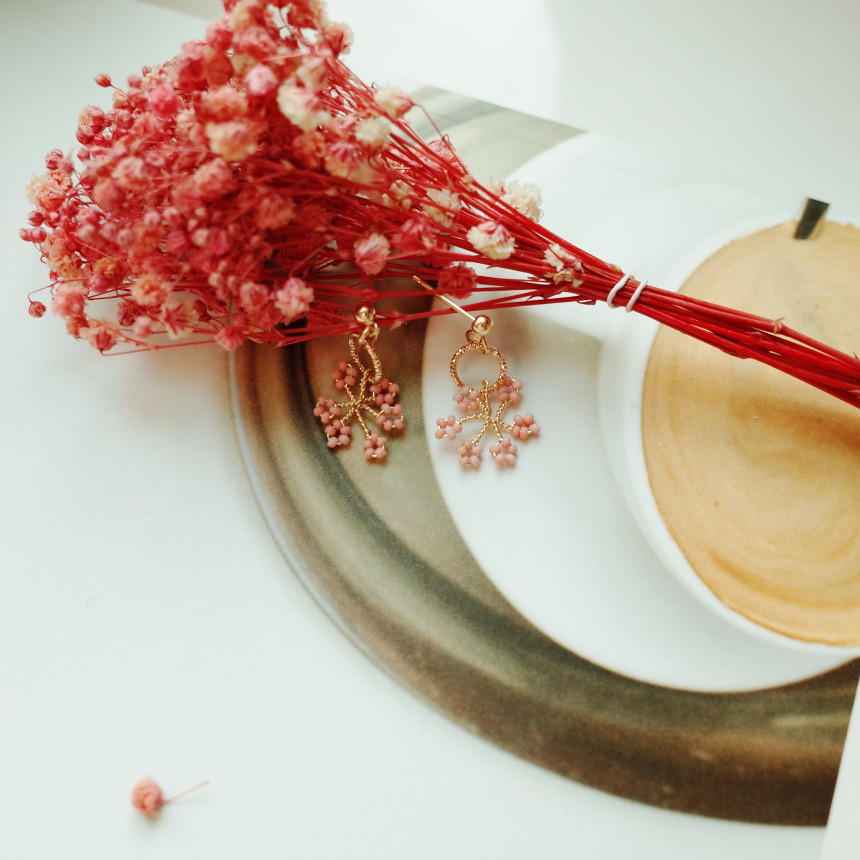 <b><p>Sore Girl Cherry Blossom eaing</p></b><b><p>ときめく 少女の 桜 イヤリング</p></b><br /><br /><p align='center'>