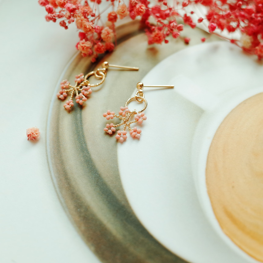 <b><p>Sore Girl Cherry Blossom eaing</p></b><b><p>ときめく 少女の 桜 イヤリング</p></b><br /><br /><p align='center'>