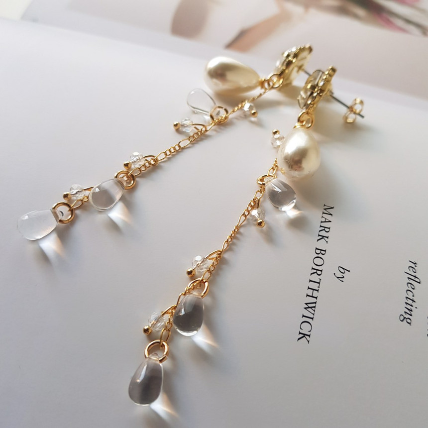 <b><p>Diamo clear Cubic Drop Erings Feme etional</p></b><b><p>ディア クリア キュービックドロップイヤリング フェミニンな感性ムード シ高慢スタイル</p></b><br /><br /><p align='center'>