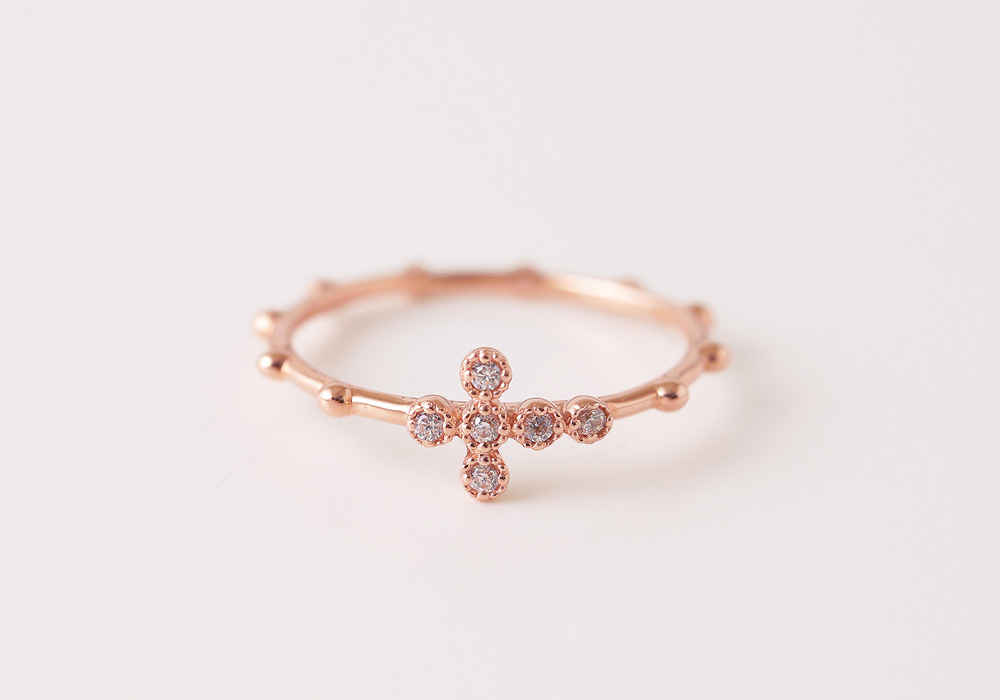 <b><p>Rubbing Pure one cross ary 14k gold Woman</p></b><b><p>ブルリング ピュアな クロス ロザリオ 14k金 女性 カトリック キュービ ギフト</p></b><br /><br /><p align='center'>