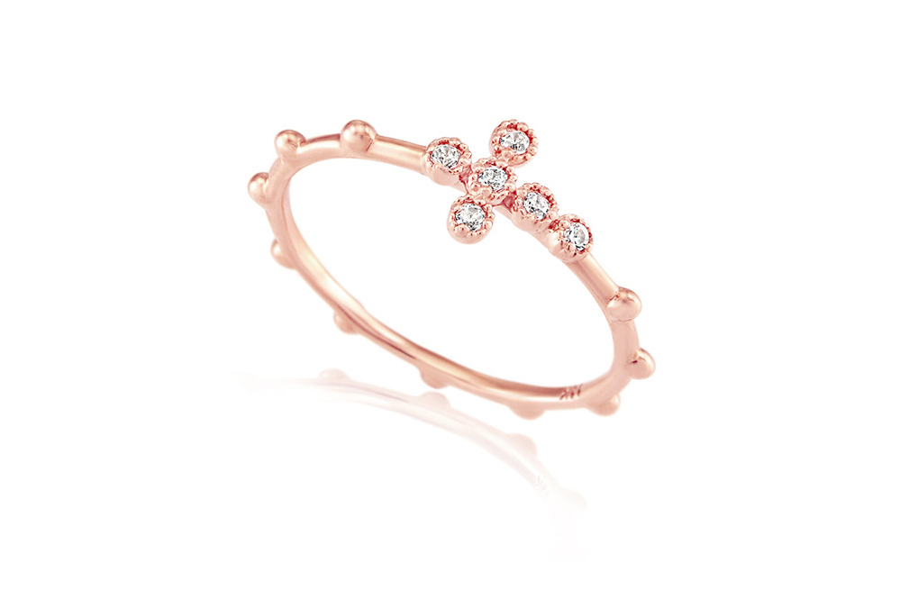 <b><p>Rubbing Pure one cross ary 14k gold Woman</p></b><b><p>ブルリング ピュアな クロス ロザリオ 14k金 女性 カトリック キュービ ギフト</p></b><br /><br /><p align='center'>