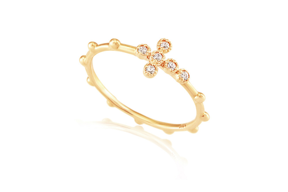 <b><p>Rubbing Pure one cross ary 14k gold Woman</p></b><b><p>ブルリング ピュアな クロス ロザリオ 14k金 女性 カトリック キュービ ギフト</p></b><br /><br /><p align='center'>