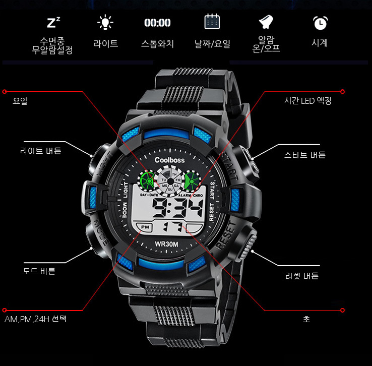 <b><p>student Electronic wri clock alarm Stop watch</p></b><b><p>学生 電子 手首 時計 アラーム ストップウォッチ LEDライト スポーツ 防水</p></b><br /><br /><p align='center'>