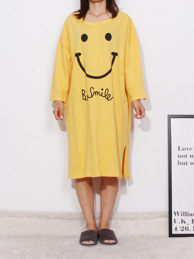<b><p>pajamas one piece Homeware smile Fa</p></b><b><p>パジャマ ワンピース ホームウェア スマイル 純綿</p></b><br /><br /><p align='center'>