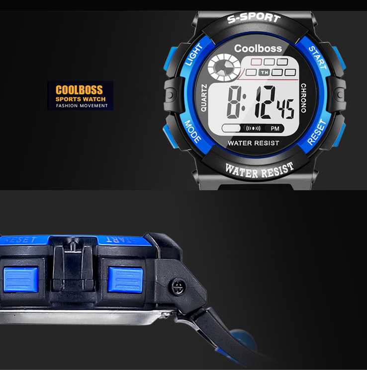 <b><p>student Electronic wri clock alarm Stop watch</p></b><b><p>学生 電子 手首 時計 アラーム ストップウォッチ LEDライト スポーツ 防水</p></b><br /><br /><p align='center'>