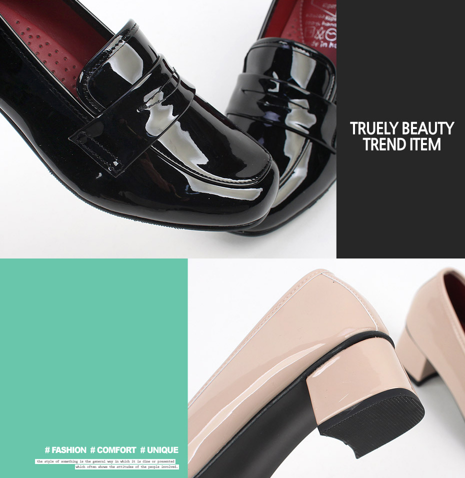 <b><p>Korean Middle Hill enamel day basic Fema</p></b><b><p>韓国語 ミドルヒール エナメル デイリー ベーシック 女性ローファー 足やすい 軽い</p></b><br /><br /><p align='center'>