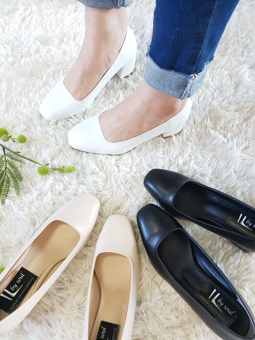 <b><p>Korean Squa nose Middle Hill pump 3col Beige</p></b><b><p>韓国語 正方形の鼻 ミドルヒール パンプス 3col ベージュ靴 女性 厚底 青キグプ</p></b><br /><br /><p align='center'>