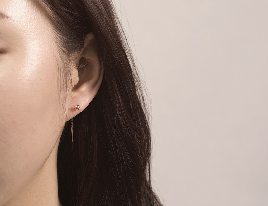 <b><p>harp ball Minim Drop Ergs 14k sple daily</p></b><b><p>ハーフ ボール ミニマルドロップイヤリング 14kが チェーン シンプル デイリー</p></b><br /><br /><p align='center'>