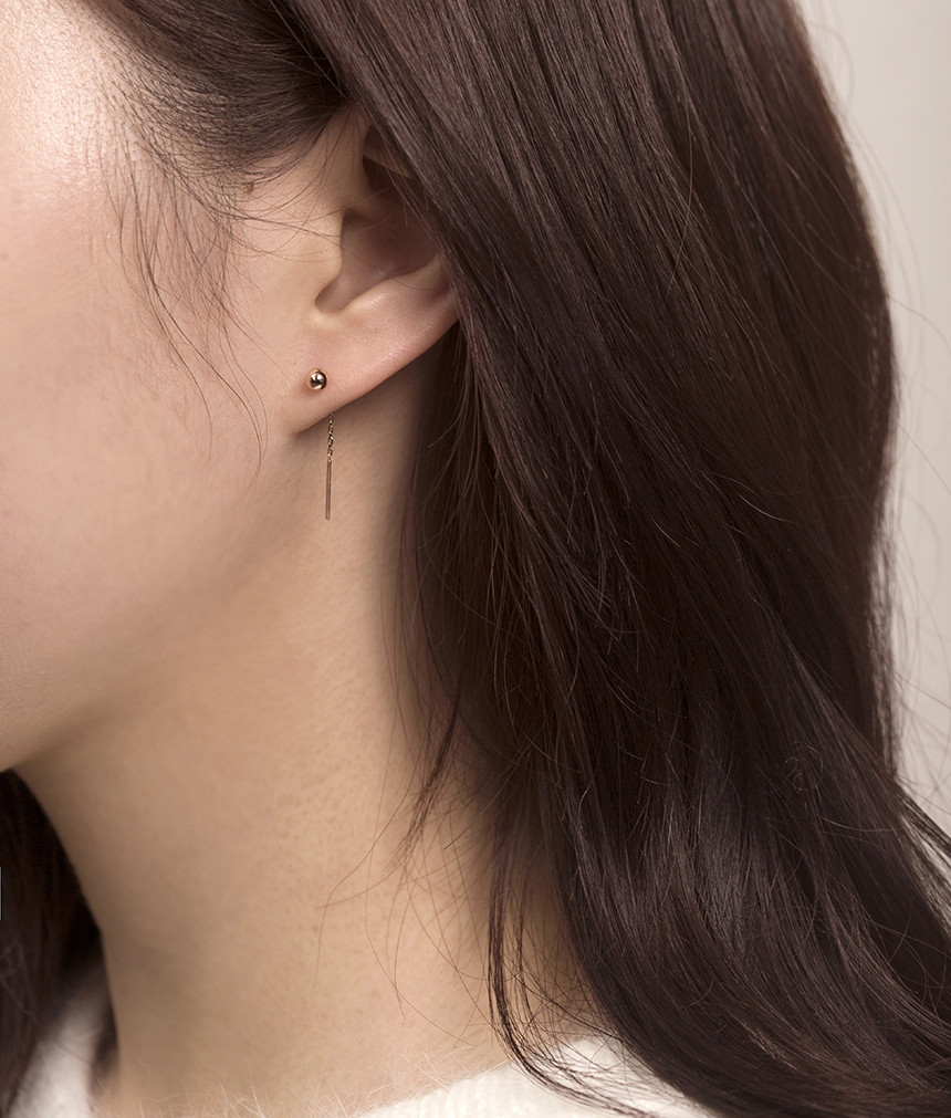 <b><p>harp ball Minim Drop Ergs 14k sple daily</p></b><b><p>ハーフ ボール ミニマルドロップイヤリング 14kが チェーン シンプル デイリー</p></b><br /><br /><p align='center'>