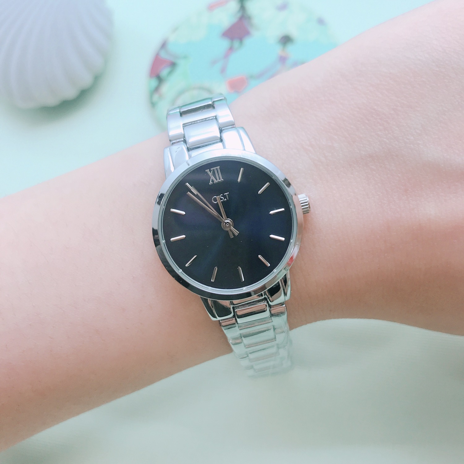 <b><p>OST Parase Couple Metal Watch Navy OTC118205FLS</p></b><b><p>OSTパラダイスカップルメタル時計 ネイビー OTC118205FLS 25T 男</p></b><br /><br /><p align='center'>