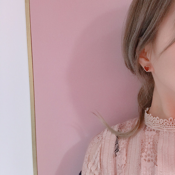 <b><p>Spring full simple heart</p></b><b><p>春いっぱい シンプル ハート イヤリング</p></b><br /><br /><p align='center'>