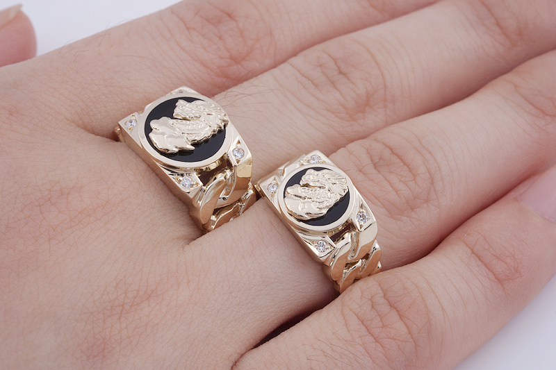 <b><p>14k 18k gold Dran Ring Coupl onyx DG5 friendship</p></b><b><p>14k 18k ゴールド 用リング カップ オニキス DG5 友情</p></b><br /><br /><p align='center'>