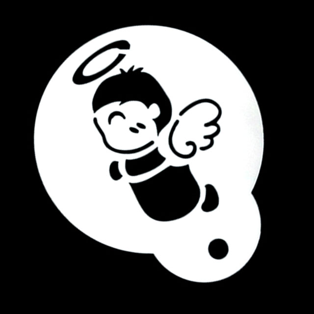쿠키데코레이션 베이킹 아크릴 스텐실 도안 아기천사 커플 이미지 7