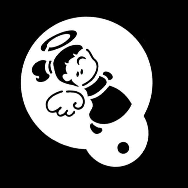 쿠키데코레이션 베이킹 아크릴 스텐실 도안 아기천사 커플 이미지 6