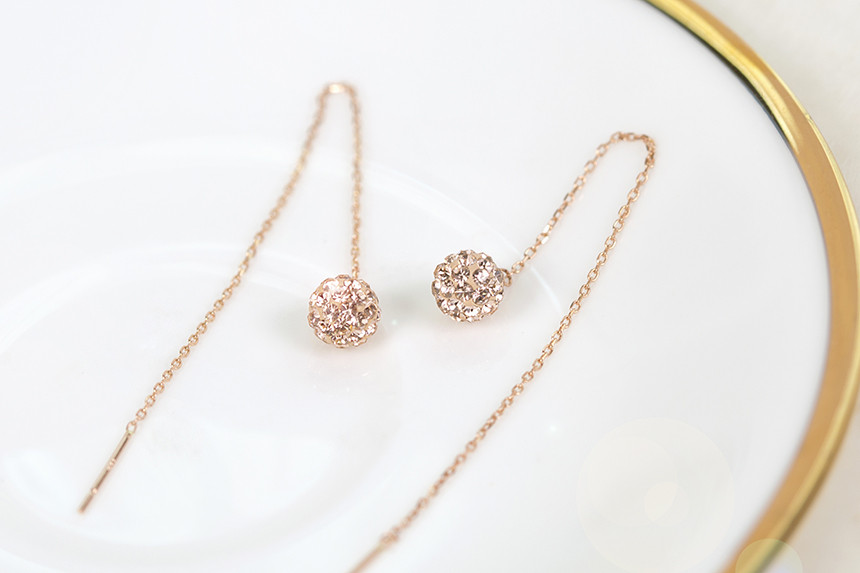 <b><p>sparkle Mirror ball Long Dp Eris 14k gold</p></b><b><p>光沢 ミラーボール ロングドロップピアス 14k金 チェーン きれいな 女性 Kシンプル</p></b><br /><br /><p align='center'>