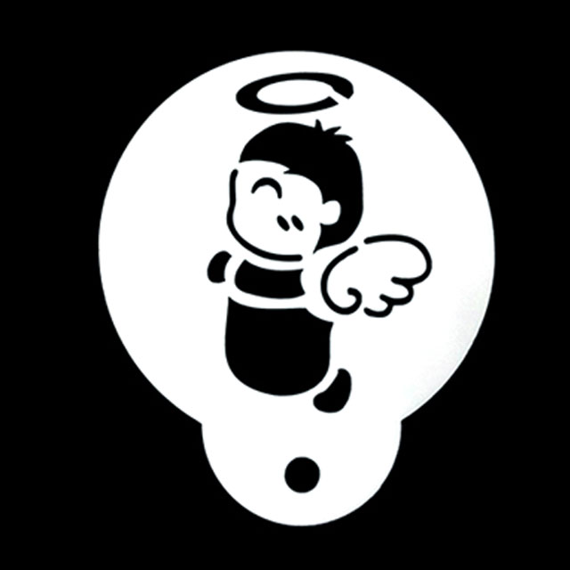 쿠키데코레이션 베이킹 아크릴 스텐실 도안 아기천사 커플 - 상세 이미지 4