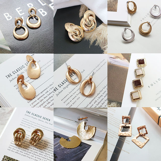 <b><p>1+1 vintage Bold Drop Earrgs 18 species Aique</p></b><b><p>+ ヴィンテージ ボールド ドロップイヤリング 18種 アィーク サル ミニマル</p></b><br /><br /><p align='center'>