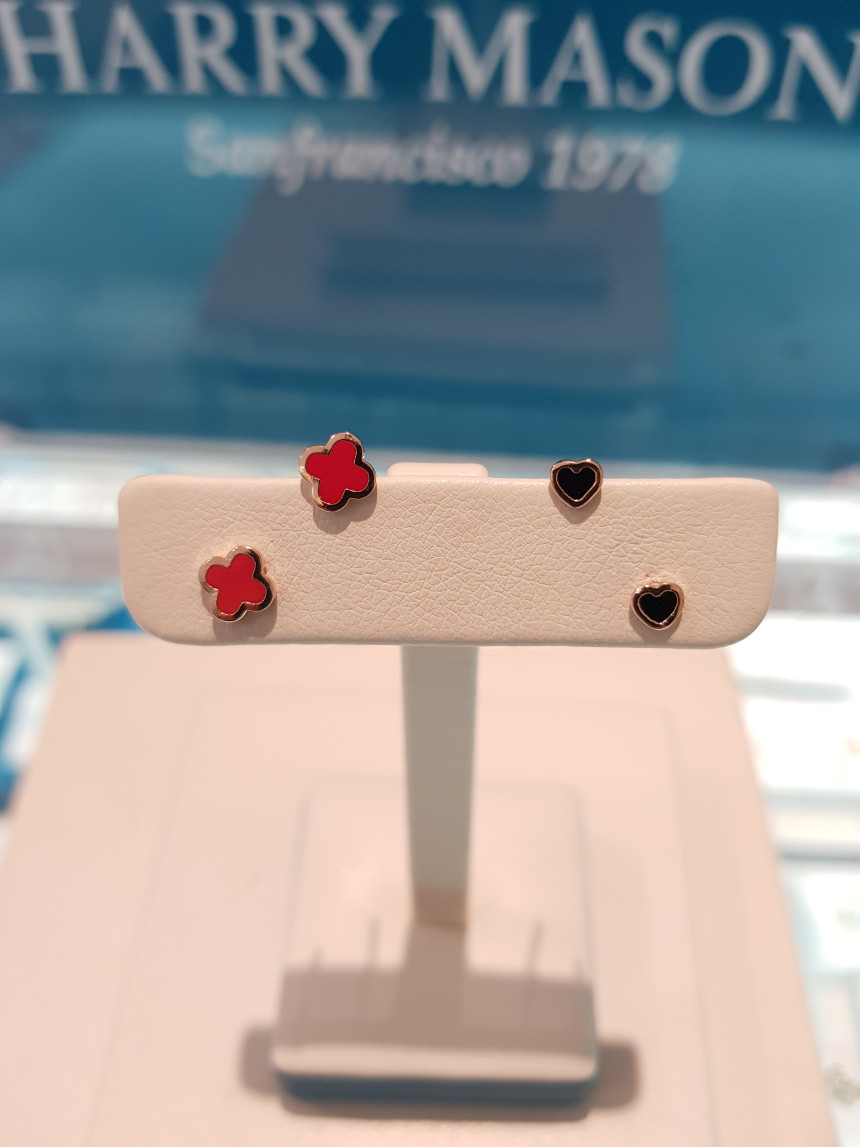 <b><p>Harry Mason Crova Red eings HMTPE-001RG A</p></b><b><p>ハリー・メイソン クローバー レッドイヤリング HMTPE-001RG 可愛らしいコーディネート</p></b><br /><br /><p align='center'>