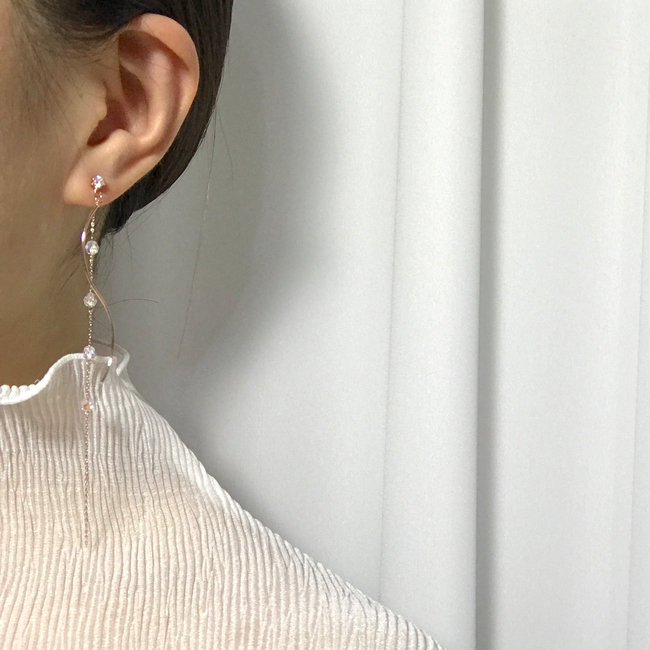 <b><p>spring body Rose Gold Lo Drop ear 12 ecies</p></b><b><p>春 個人 ローズゴールド ロング ドロップ イヤリ 12種 ウンチム 女性らしい</p></b><br /><br /><p align='center'>
